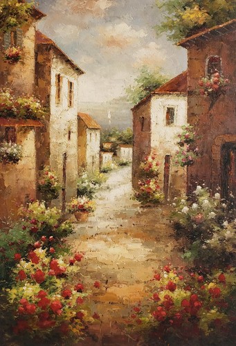 Tuscan village 36x24 - village, #4g-2,