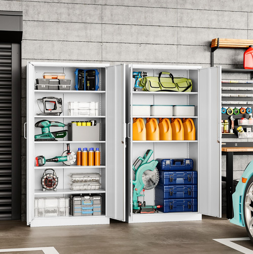 Tall metal garage storage - metal,