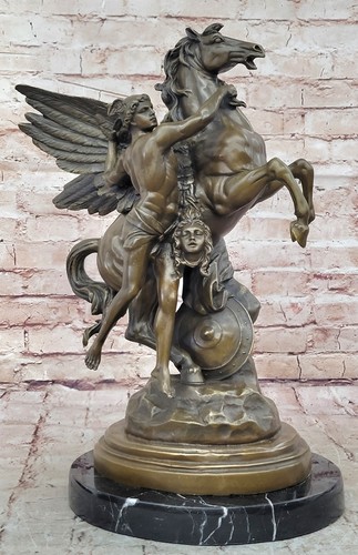 Bronze statue pegasus and - bronze,