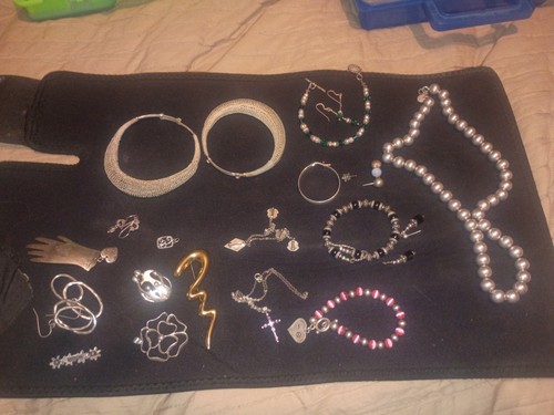 203 mixed silver jewelry - g,