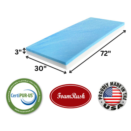 30x72 bunk gel - memory, foam