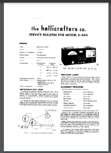 Hallicrafters s40a service - s40a,
