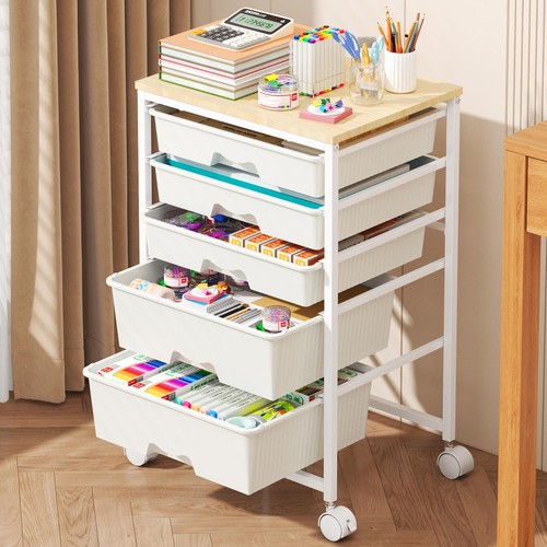 Rolling cart with - cart, drawers