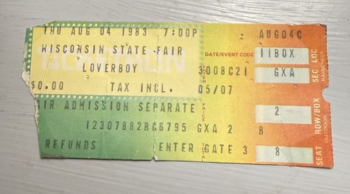 Loverboy rare concert ticket - loverboy,