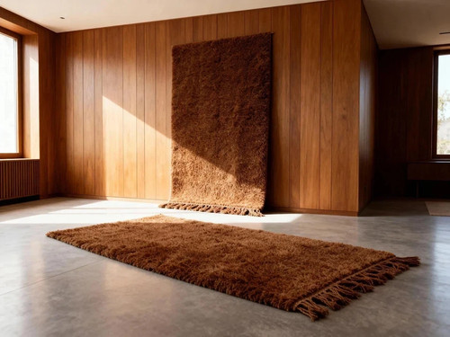 Cognac brown moroccan wool - cognac,
