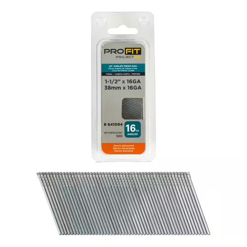 X 16ga 20 - 1-1/2, degree