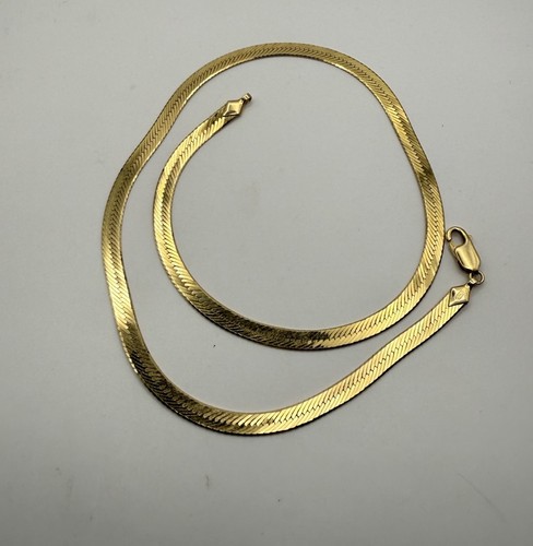 Herringbone chain 14k yellow - herringbone,