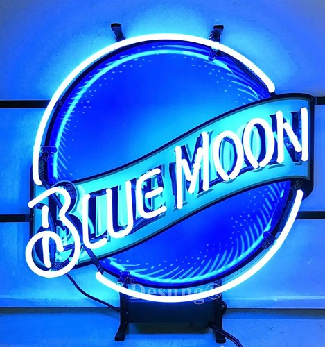 X16 blue moon neon light - 20"x16",