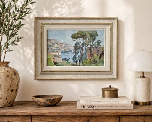 Scandinavian mid century oil - scandinavian,
