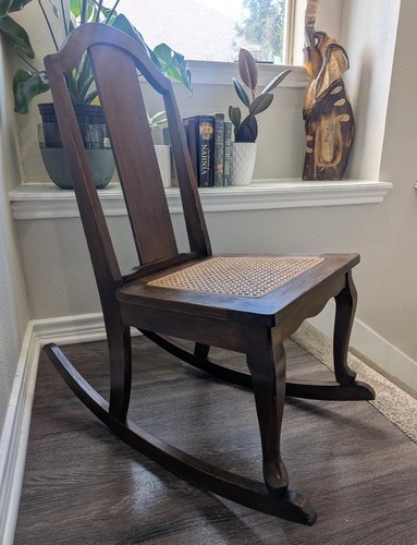 Antique wood sewing - sewing, rocker