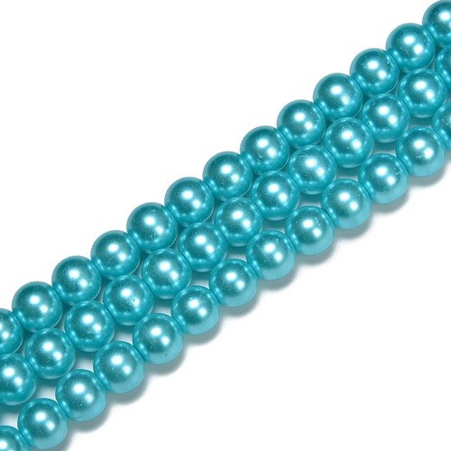 Aqua blue glass - glass, pearl