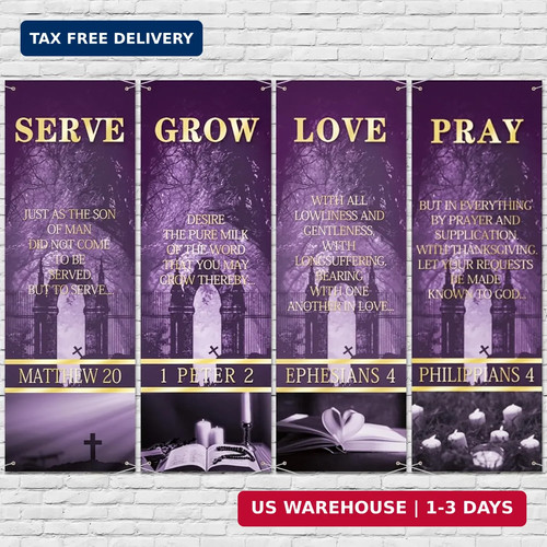 Pcs church banners - 4,