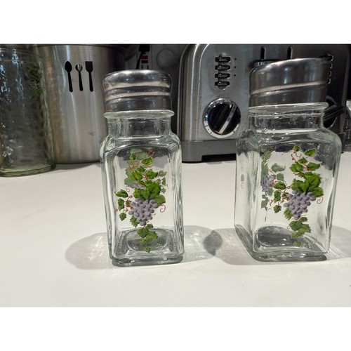 Vintage glass salt - salt, pepper