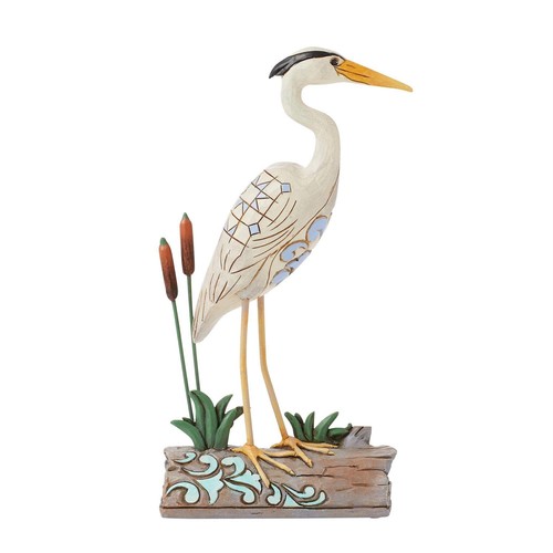 Blue heron bird heartwood - blue, by: