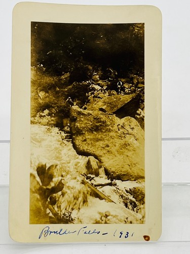 Vintage photo boulder falls - vintage,
