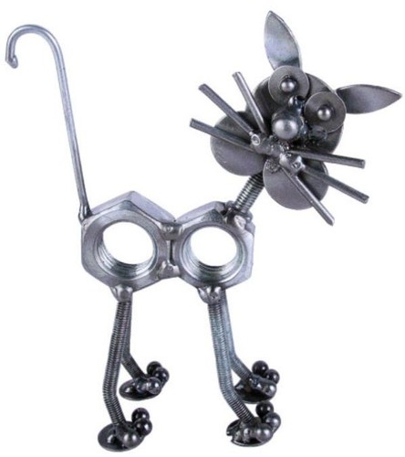 Nut cat hand made welded - hand, art