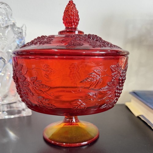Cranberry amberina glass - cranberry,