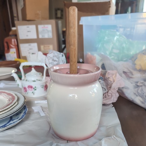 Vintage butter churn - 13", crock