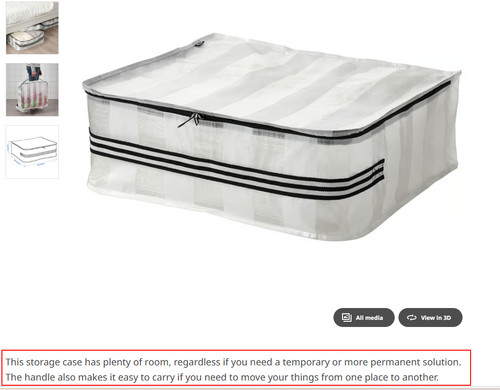 Ikea storage bag case - ikea,