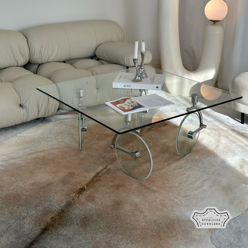 6x8 champagne cowhide rug - champagne,