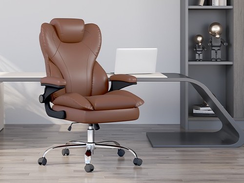 Leather computer chair with - leather,