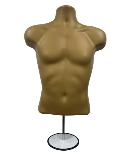 Male torso mannequin bronze - torso,