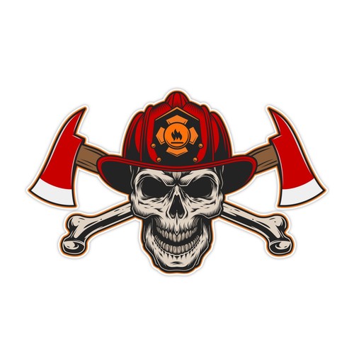 Firefighter sticker jolly - sticker,