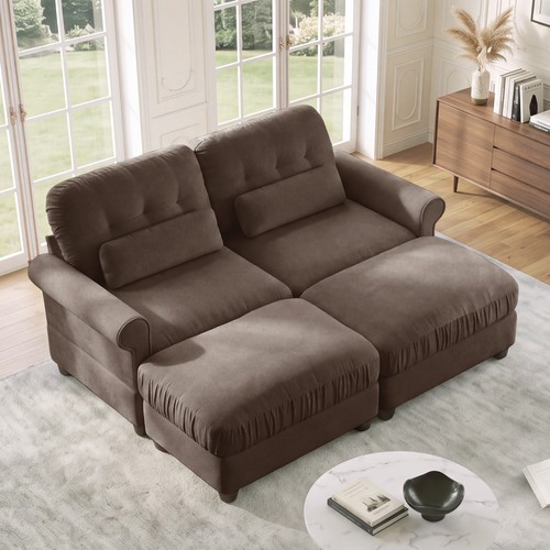 Chenille loveseat sectional - loveseat,