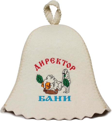 Wool sauna hat director banya - wool,