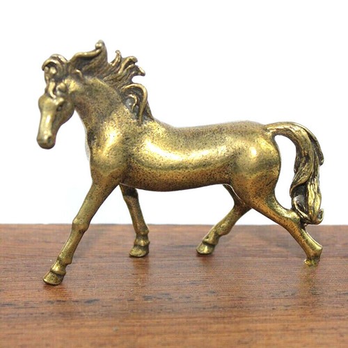 Brass horse figurine statue - horse,
