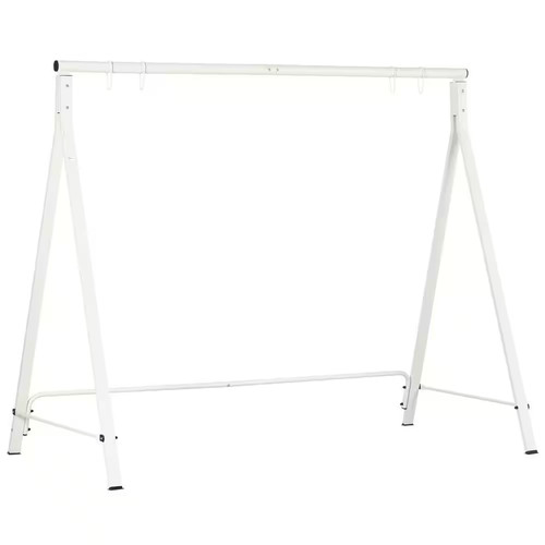 White metal porch swing - white,