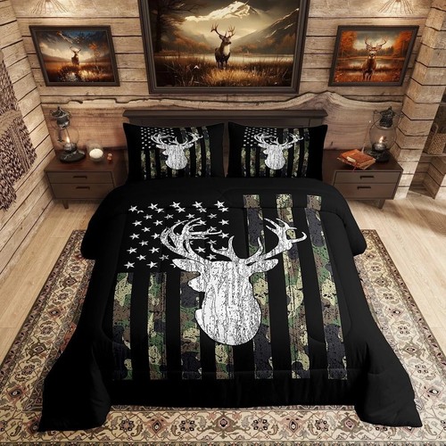 Reversible deer camo comforter - camo,