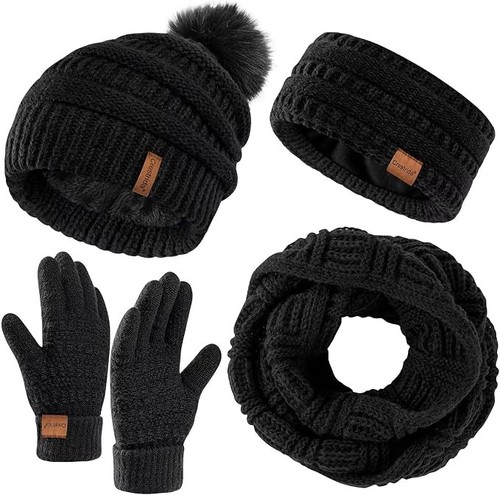 Womens winter hat gloves - hat, scarf