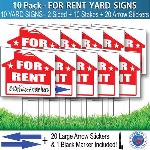 Pack for rent signs 18x24 - for,