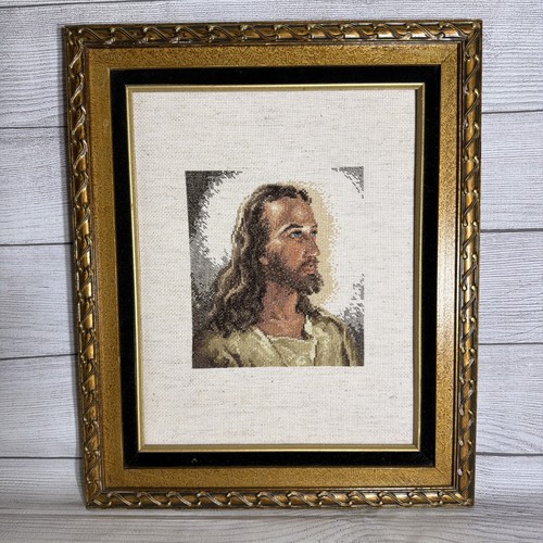 Framed handmade cross stitch - handmade,