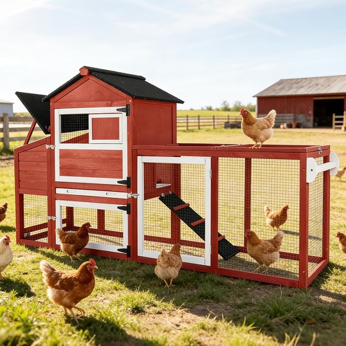 Large chicken coop with run - large,