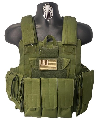 Green tactical vest plate - od,