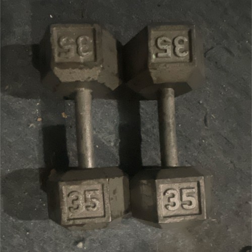 Pair gray cast - cast, iron