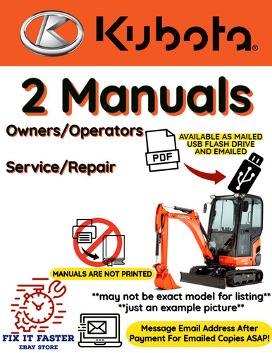 Kubota excavator u17 - kubota, manual