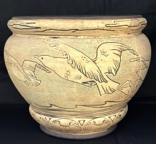 Weller pottery large burntwood - weller,