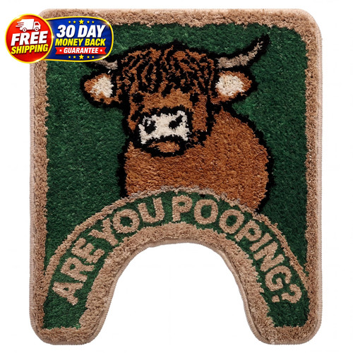 Highland cow bathroom rug - highland,