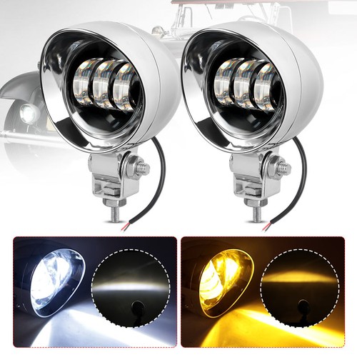 Chrome motorcycle led spot - chrome,