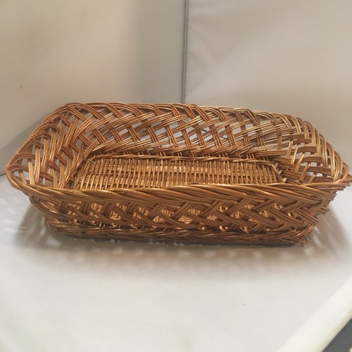 Wicker serving basket tray - basket,