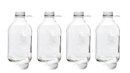 Heavy glass milk bottles - heavy,