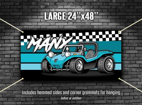 Meyers manx banner garage art - manx,