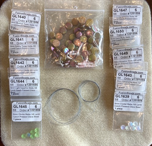 Lentil bead assortment 6mm - bead,