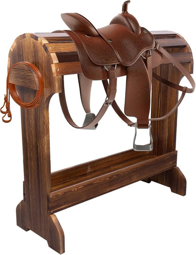 Large wood saddle rack - wood,