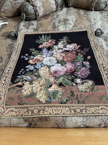 Vintage hand worked floral - hand-worked,
