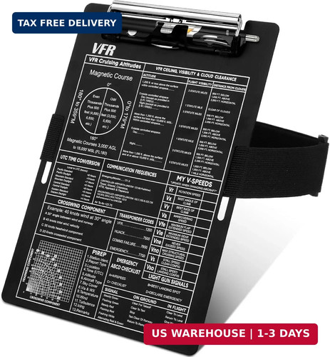Aluminum pilot kneeboard vfr - pilot,