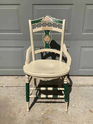 Antique hand painted wooden - antique,